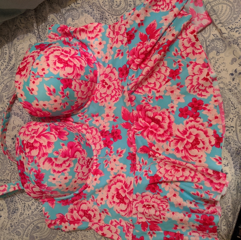 Torrid Peplum Push Up Tankini